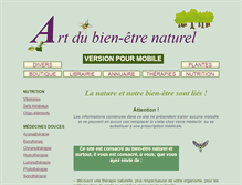 Tablet Screenshot of bien-etre-naturel.info